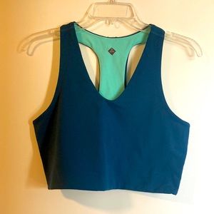prAna Women’s Momento Crop Top teal/green, GUC size L